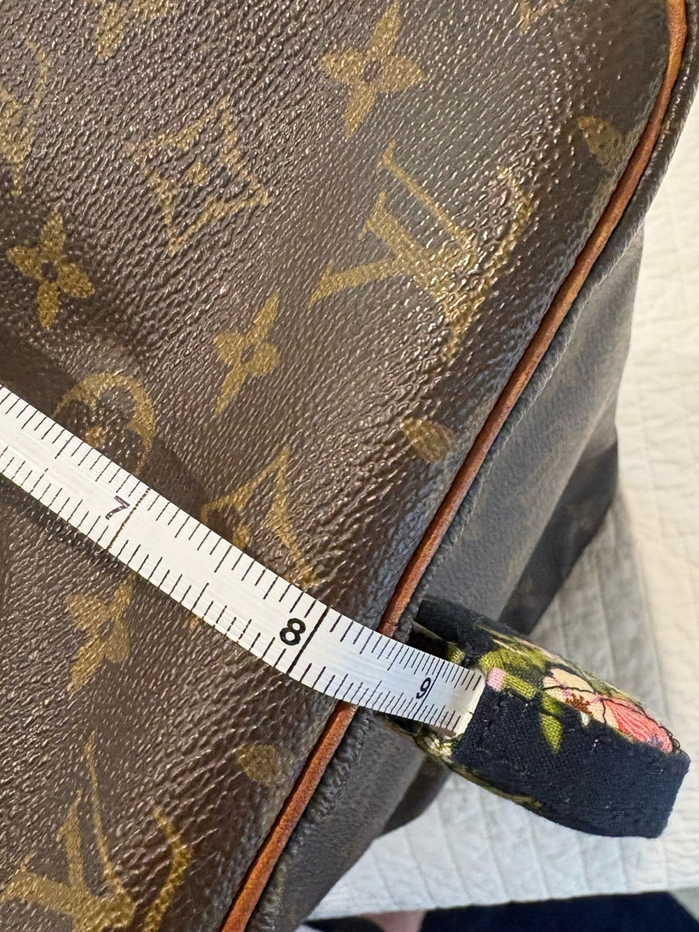 Louis Vuitton Brown Monogram Satchel with Tan Leather Handles - Picture 14 of 16